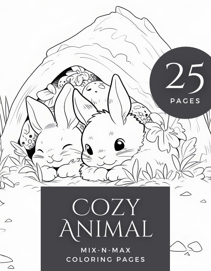 Coloring Book Bundle - 5 Coloring Books (Animals and Gnomes)