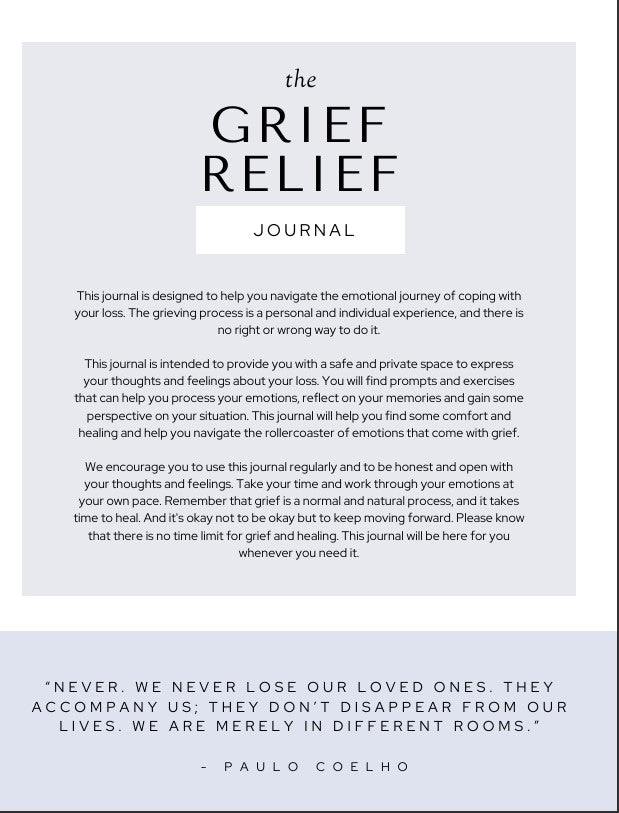 Grief Relief Journal - For Adults