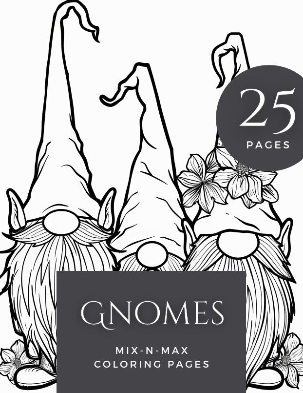 Coloring Book Bundle - 5 Coloring Books (Animals and Gnomes)